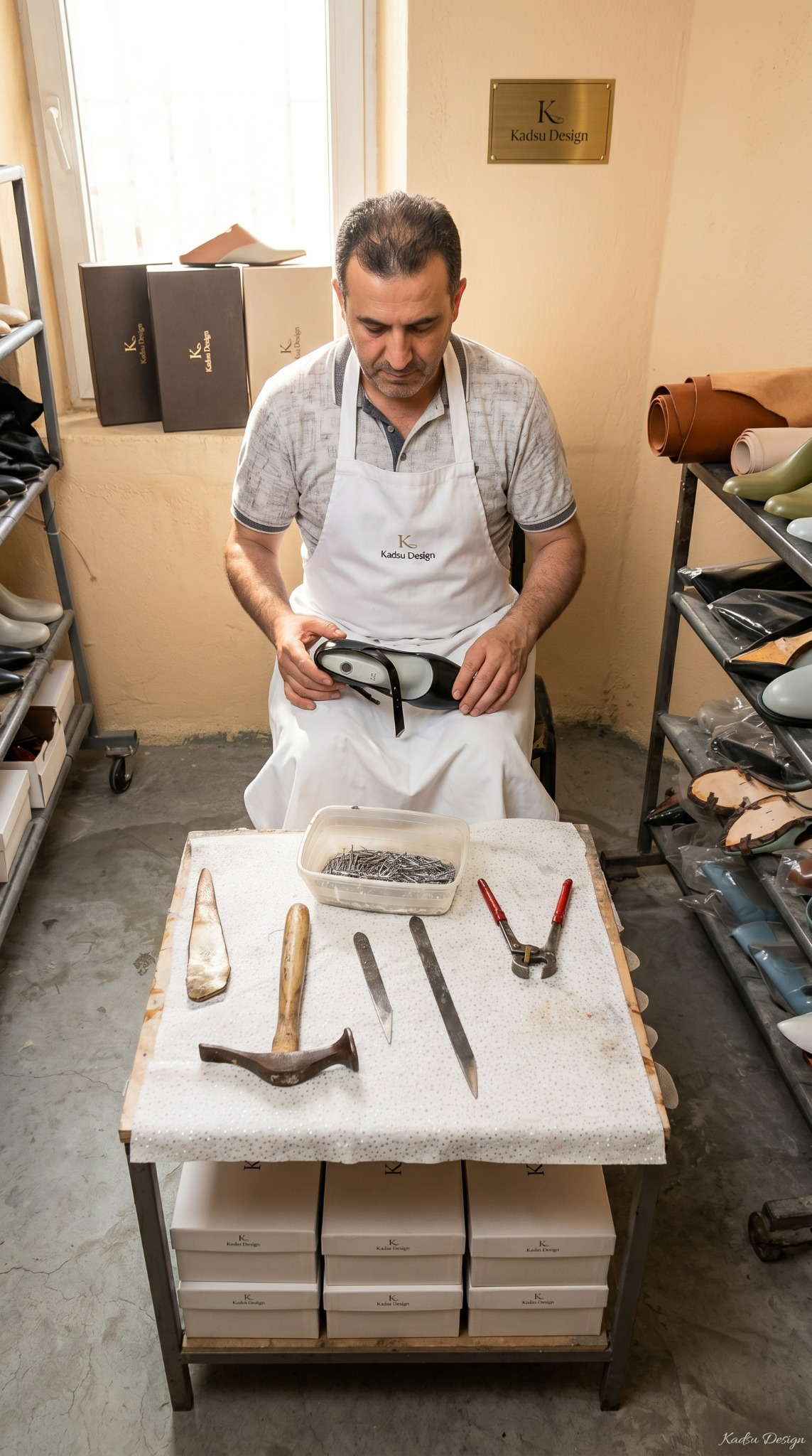 KADSU DESIGN atölyesinde üretim ve kalite kontrol